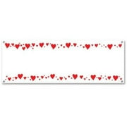Beistle 5' x 21" Hearts Sign Banner 3/Pack 70355