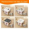 thumbnail image 3 of Kids Table and Chair Set, Toddler Desk with Storage Drawer, Wooden Activity Table with Detachable Tabletop, Suitable for Classroom,Home,Nursery,Playroom, 3 of 7
