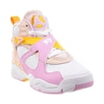 thumbnail image 2 of Nike Retro 8 Girls Shoes Size 5.5, Color: White/Pink/Nude, 2 of 6