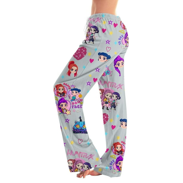 De*mon Hun%ters Pajama Pants for Women Comfy Stretch Lounge Pants, POP Women’s Soft Casual Pjs Sleep Bottoms 3XL
