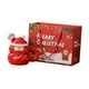 thumbnail image 4 of Taza de cerámica navideña, taza de café, accesorio fotográfico hecho a mano con tapa y cuchara, taza de leche, taza de té para cocina, bar, fiesta, Papá Noel, 4 of 8