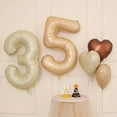 thumbnail image 2 of 1pc, Beige Caramel Heart Balloons, Crown Happy Birthday Baloons, 1 2 3 4 5 6 Baby Shower Number Foil Balloon, Helium Baby Shower Globos, Creative Small Gift, Holiday Accessory, Birthday Party Supplies, 2 of 4
