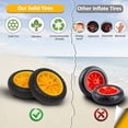 thumbnail image 6 of Foldable Kayak Cart, Lightweight Aluminum Alloy Frame, Universal Dolly Cart with 10'' Durable Solid Tires for Canoes, Paddle Boards, Boats, Strong 1.75" Thick Prongs, 6 of 7