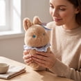 thumbnail image 3 of Adorable Bunny Rabbit Plush Toy Cute Soft Huggable Stuffed Animal Bedtime Companion Travel Comfort Home Decor Birthday Holiday Gift for kids adults, 3 of 5