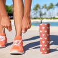 thumbnail image 2 of 20oz Red Chicken Pattern Skinny Tumblers Stainless Steel Tumbler with Lid and Straw,Vacuum Insulated Double Wall Travel Tumbler Cups with Cleaning Brush for Coffee,Tea, 2 of 6