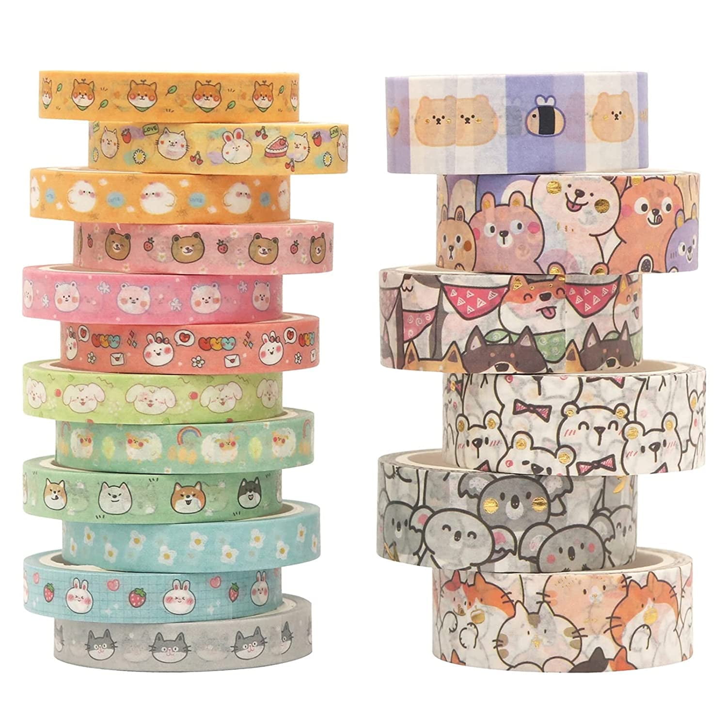 Cute Cat Decorative Tape Set Kawaii Sleeping Cat Washi Tape Set