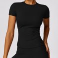 thumbnail image 4 of NCLAGEN T-Shirt de Sport pour Femmes, Manches Courtes, Col Rond, Respirant, Extensible, GYM, Yoga, Entraînement Physique, Actif, 4 of 7