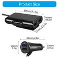 thumbnail image 6 of BYNNIX Super Fast 4USB Car Charging Socket 24W Quick Charging Adapter for Smartphones, Tablets, Cameras, 6 of 10