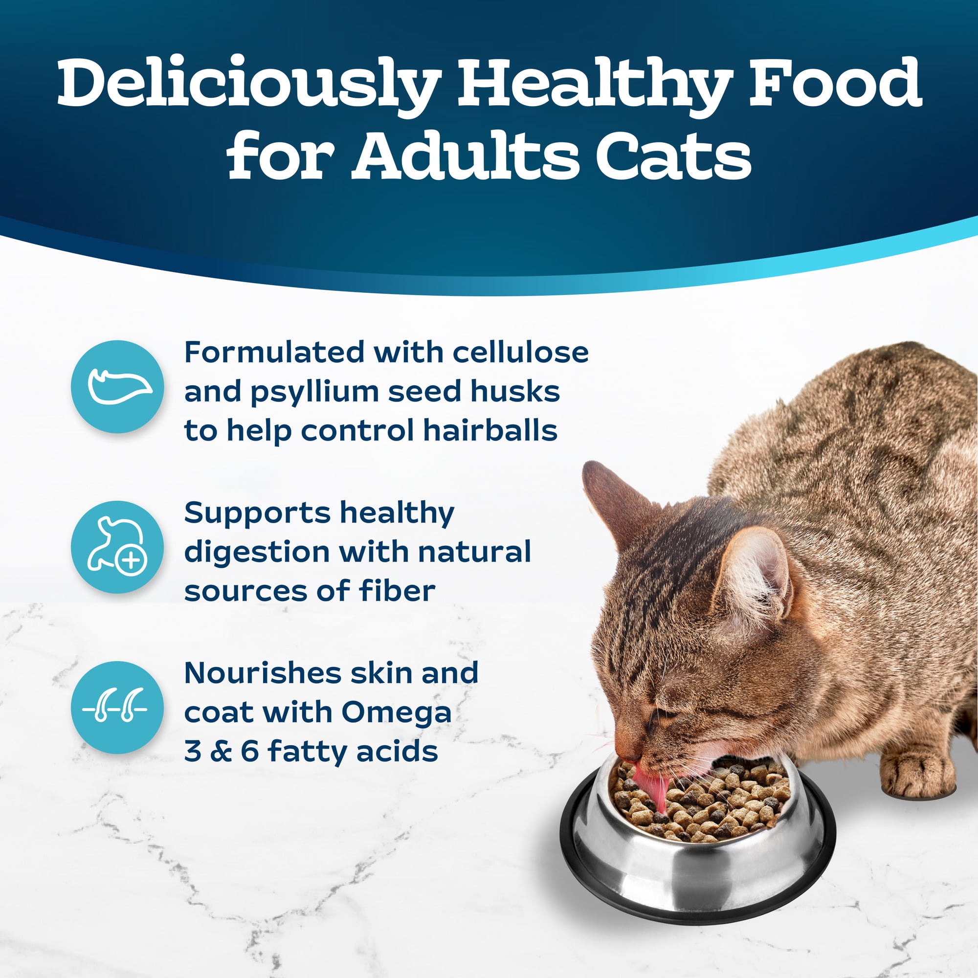 Blue Buffalo Tastefuls Dry Cat Food, Hairball Control, Chicken and Brown Rice, 5-lb. Bag