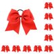 thumbnail image 3 of Qarigey Banda para el cabello grande Nudo de lazo Grueso Goma elástica Sin enganches Coleta Titular Pelos Cuerda Bobbles Scrunchie sin costuras para Rojo 10piezas Qarigey CBP458618, 3 of 4