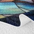 thumbnail image 5 of Erosebridal Retro Dragonfly Quilt Full,Bohemian Plants Full Bedspread Sets,Blue Purple,3-Piece,1 Coverlet and 2 Pillowcases, 5 of 7