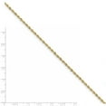 thumbnail image 5 of 10K Yellow Gold 2.25mm Diamond Cut Quadruple Rope Chain Anklet 10 Inch, 5 of 6