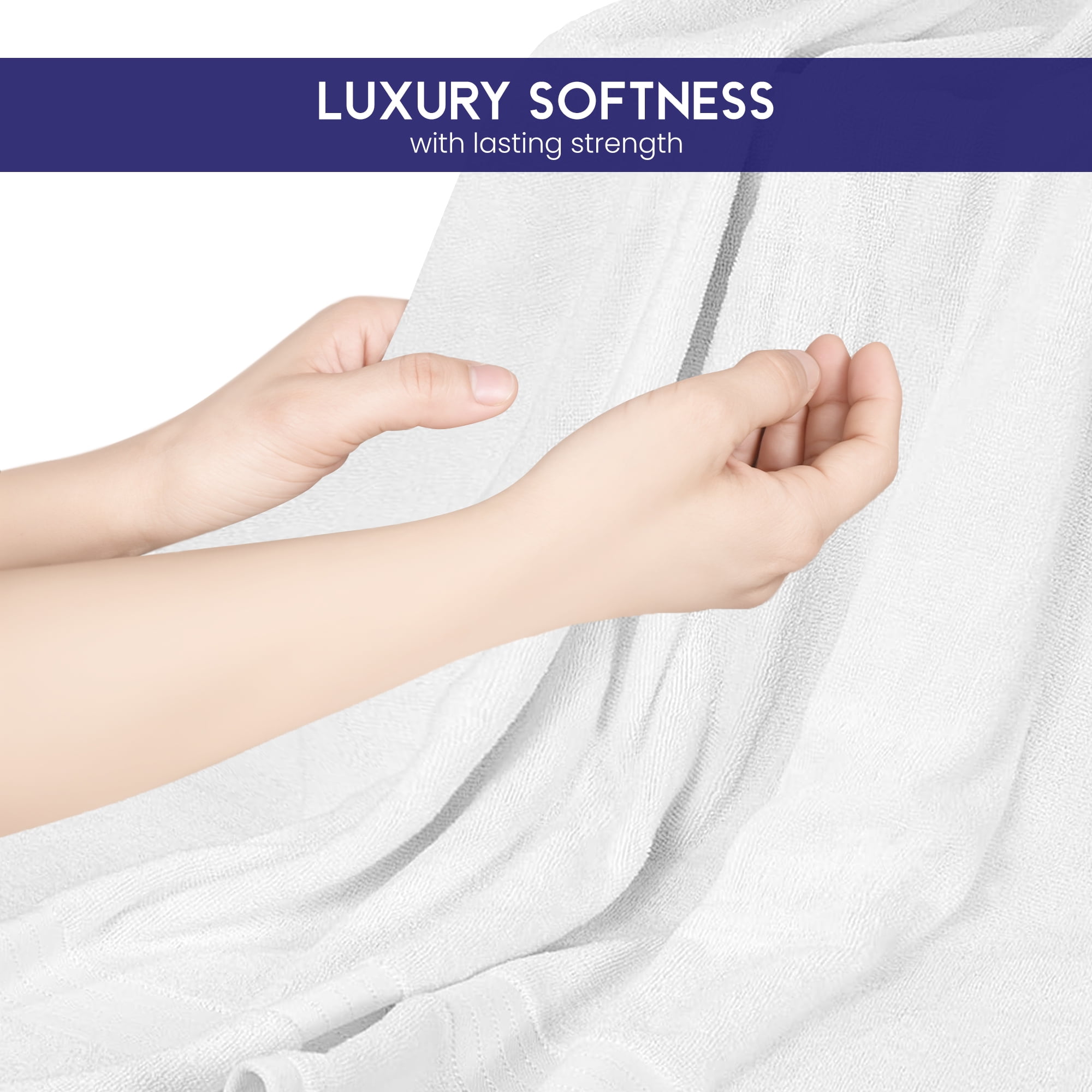 Bliss Casa 4 Pack 100% Cotton Bath Towels - Ultra Soft & Highly Absorbent Thick Bathroom Towel Set (27 X 54 Inch) Heavy GSM - Durable, Luxurious, Quick-Dry & Long-Lasting Towels for Everyday Use