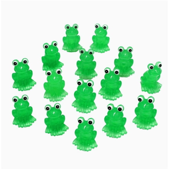 Cheapark Glow In Dark Frog Figurine Set With 15 Pieces For Outdoor Yard Landscape Decoration Gift