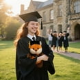 thumbnail image 4 of Graduation Hat Doll, Soft Fabric Collectible Figure with Multicolour Scarf, Decorative Souvenir for Home, Table, or Bookshelf, Ideal Gift for Graduates, 4 of 7
