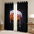 thumbnail image 2 of Feelyou Basketball Black Out Curtains, Spiral Stripes Curtains Pack of 2 (42x63 Each), 2 of 6