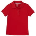 thumbnail image 4 of French Toast - Little Girls SS Interlock Fitted Knit Polo Picot Collar Navy / 4, 4 of 9