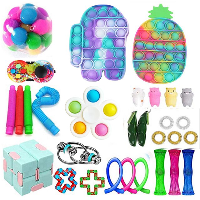 ITFABS Jouets de Décompression en PVC pour Enfants, Kit de Jouets d'Apprentissage Précoce