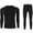 Black, variant on Baberdicy Thermal Underwear for Men Skiing Running Thermal Underwear Underwear Suit Fitness Breathable Men's Hiking