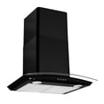 thumbnail image 1 of FLINE | Campana de cocina 60 cm | Negro Matte | DE PARED | Cristal Curvo | Controles de boton |extractora | 3 velocidades | Aalborg 60, 1 of 6