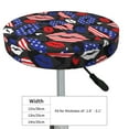 thumbnail image 2 of Kdxio American With Lips Print Stool Covers Round,Stretch Round Bar Stool Covers Washable Bar Stool Cushion Slipcover for 12-15 Inch Chair, 2 of 5
