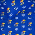 thumbnail image 6 of Kansas Jayhawks 100% cotton, 3 piece sheet set - flat sheet, fitted sheet, 1 pillow case, Twin XL, Team Colors, 6 of 7