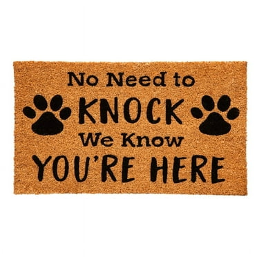 Evergreen No Need to Knock Indoor Outdoor Natural Coir Doormat 1'4"x2'4" Brown