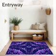 thumbnail image 3 of ODIKA 5'x7' Machine Washable Non-Slip Area Rug, Starry Night Sky Yarn Kit Tapestry Project High Traffic Rug with Pad, Purple, 608864, 3 of 8