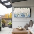 thumbnail image 2 of Outdoor TV Cover 68x42x4.5in, Blue Hydrangea Flower Green Eucalyptus Leaves Weatherproof TV Screen Protector with Zipper, Retro Linen Outside Television Cover Fits Up to 70-75", 2 of 9