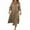 Khaki, variant on Ashirexll Long Sleeve Maxi Dress, Womens Fall Dresses, Fashion Women's Casual Dress Solid Color Long Sleeve Turndown Collar Dresses