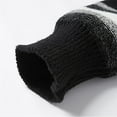 thumbnail image 5 of Men's Vintage Sweater Oversized Cable Knit Crewneck Pullovers Casual Fall Winter Long Sleeve Striped Sweaters (XL, Black), 5 of 8