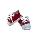 thumbnail image 2 of 18 Inch Doll Shoes- Red Canvas Sneakers Fits 18 Inch Kennedy and Friends Dolls and All Other 18 Inch Dolls, 2 of 3
