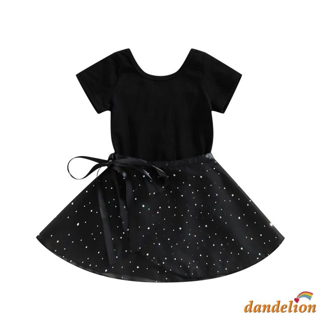 * Leotardos De Ballet Para Niñas De 2 A 10 Años , Traje De Baile De Cuello Redondo De Manga Corta Con Falda Extraíble