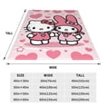 thumbnail image 5 of Hello Kitty &Melody Ultra-Soft Micro Fleece Blanket Throws For Bed Sofa Travel Office 50X60inch, 5 of 5