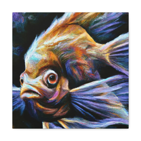 Angelfish in Rococo. - Canvas