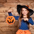 thumbnail image 5 of PYPESEEWY Clearance Home Storage Halloween Pumpkin Shape Funny and Tricky Children'S Portable Candy Bucket 4Pc, 5 of 7
