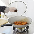 thumbnail image 5 of Stainless Steel Frying Pan Splatter Guard, Splatter Screen Splash, Splash With Folding Handle Guard for Cooking Splatter Guard Pan Cover Protector for Kitchen Pots Mesh Lid 29cm/11.41", 5 of 7