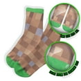 thumbnail image 2 of Minecraft Creeper Boys 3-Piece Set - Short Sleeve Graphic T-Shirt, Shorts & Socks - Complete Summer Outfit for Kids (Sizes 4-16), 2 of 8