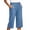 Light Blue, variant on Vivianyo HD Women's Button Detail Wide Leg Denim Culottes, Casual High Waist Cropped Capri Pants for Women, With Side Inset Pockets, Women's Black, Sizes S-2XL