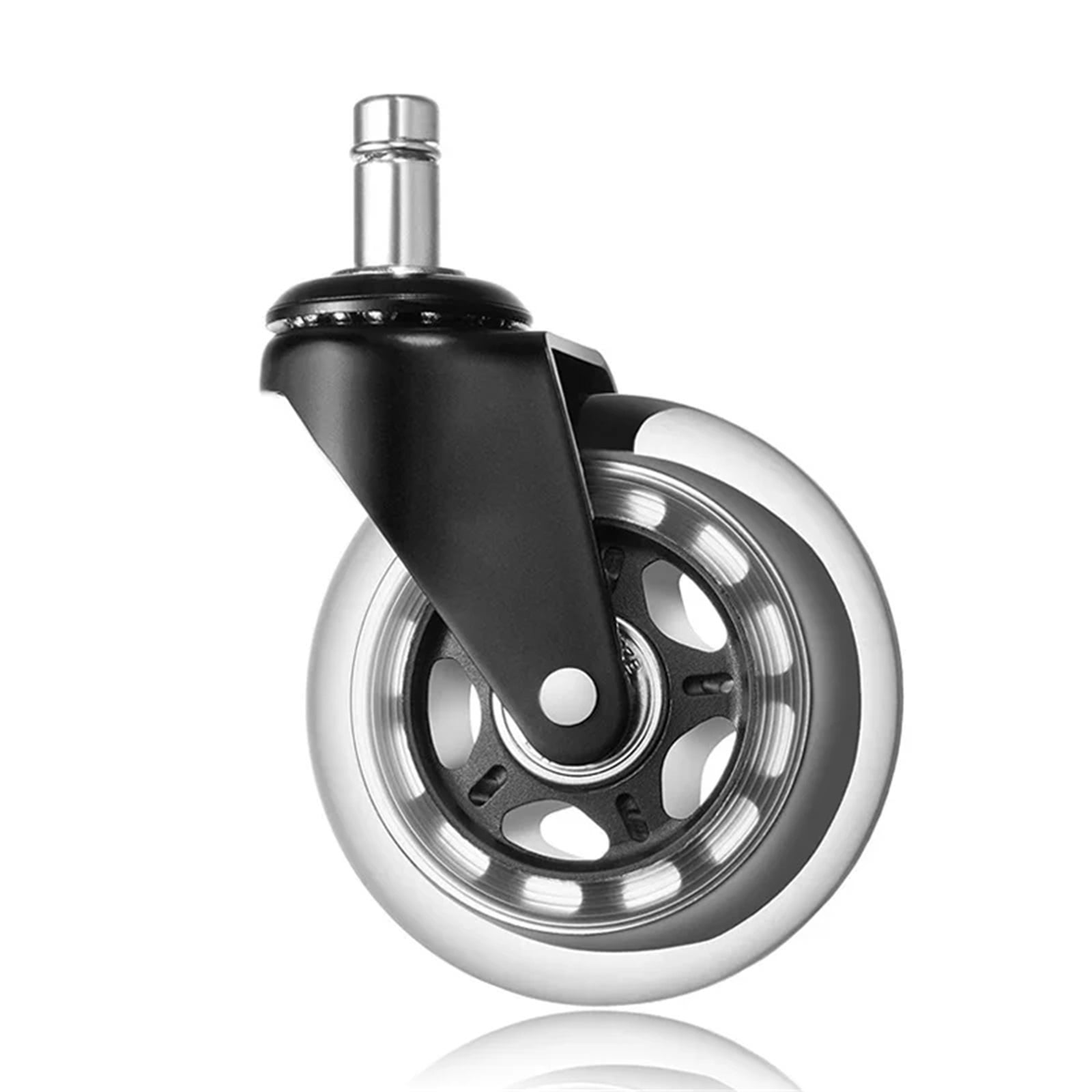 2.5inch Office Chair Wheels Replacement Rubber With Protection Heavy Duty Furniture Caster Swivel Universal Wheel For Carpet ,Quiet and Smooth