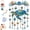 Turtle, variant on Ocean-Themed Crystal Wind Chime, Stained Acrylic Sea Turtle Whale Dolphin Hanging Suncatcher, Coastal Beach Glow Animal House Outdoor Decor for Garden Yard Patio Porch Window