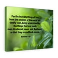 thumbnail image 4 of Scripture Walls For The Invisible Things Romans 1:20 Green Bible Verse Canvas Christian Wall Art Ready to Hang Unframed, 4 of 9