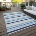 thumbnail image 6 of Addison Rugs Chantille Indoor/Outdoor Transitional Stripes Blue Washable Rectangle Rug, 10' x 14', 6 of 6