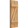 thumbnail image 2 of 10 3/4"W X 27"H Timbercraft Two 5 3/8" Boards Joined Board-N-Batten Shutters W/Z-Bar, Rough Sawn Western Red Cedar (Per Pair), 2 of 13