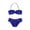 Purple - navypurple, variant on bar III Womens Bandeau U-Bar 2 Piece Bikini, Purple, X-Small