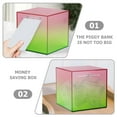 thumbnail image 3 of TEHAUX Money Savings Box Acrylic Square Practical Design for Money Management 1Pack, 3 of 8