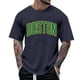 thumbnail image 1 of Camiseta de cuello redondo con estampado floral para hombre: manga corta, poliéster transpirable, diseño moderno, tallas S-XXXXXL para ropa informal de verano, 1 of 4
