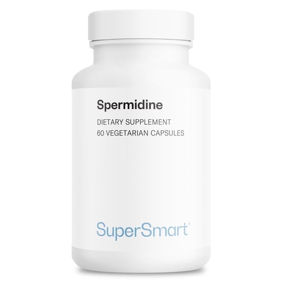 SuperSmart Spermidine 3mg per Day - Rice Germ Extract Supplement | Non-GMO & Gluten Free - 60 Vegetarian Capsules