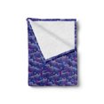 thumbnail image 2 of Abstract Soft Flannel Fleece Throw Blanket, Aurora Borealis Inspired Stars Pattern Northern Sky, Cozy Plush for Indoor and Outdoor Use, 50" x 60", Violet Blue Blue, by Ambesonne, 2 of 5