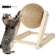 thumbnail image 2 of Pelota Para Rascar Gatos, Juguete Rascador Para Gatos De Sisal Natural Con Hierba Gatera, Rascador Interactivo De Madera Maciza, Poste Para Rascar Gatos Con Bola Giratoria Muyoka Hogar, 2 of 6